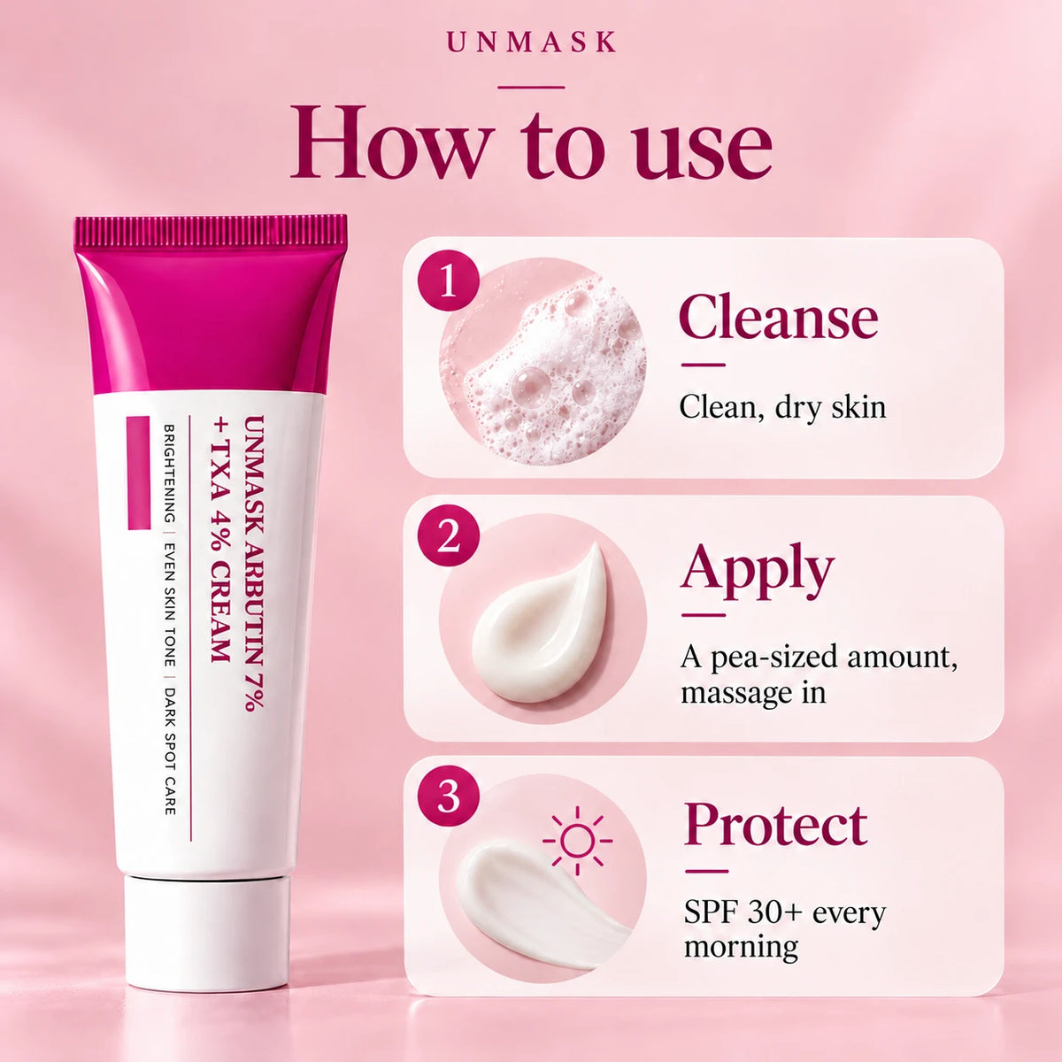 Melasma Fade Cream: 7% Arbutin + 4% Tranexamic Acid